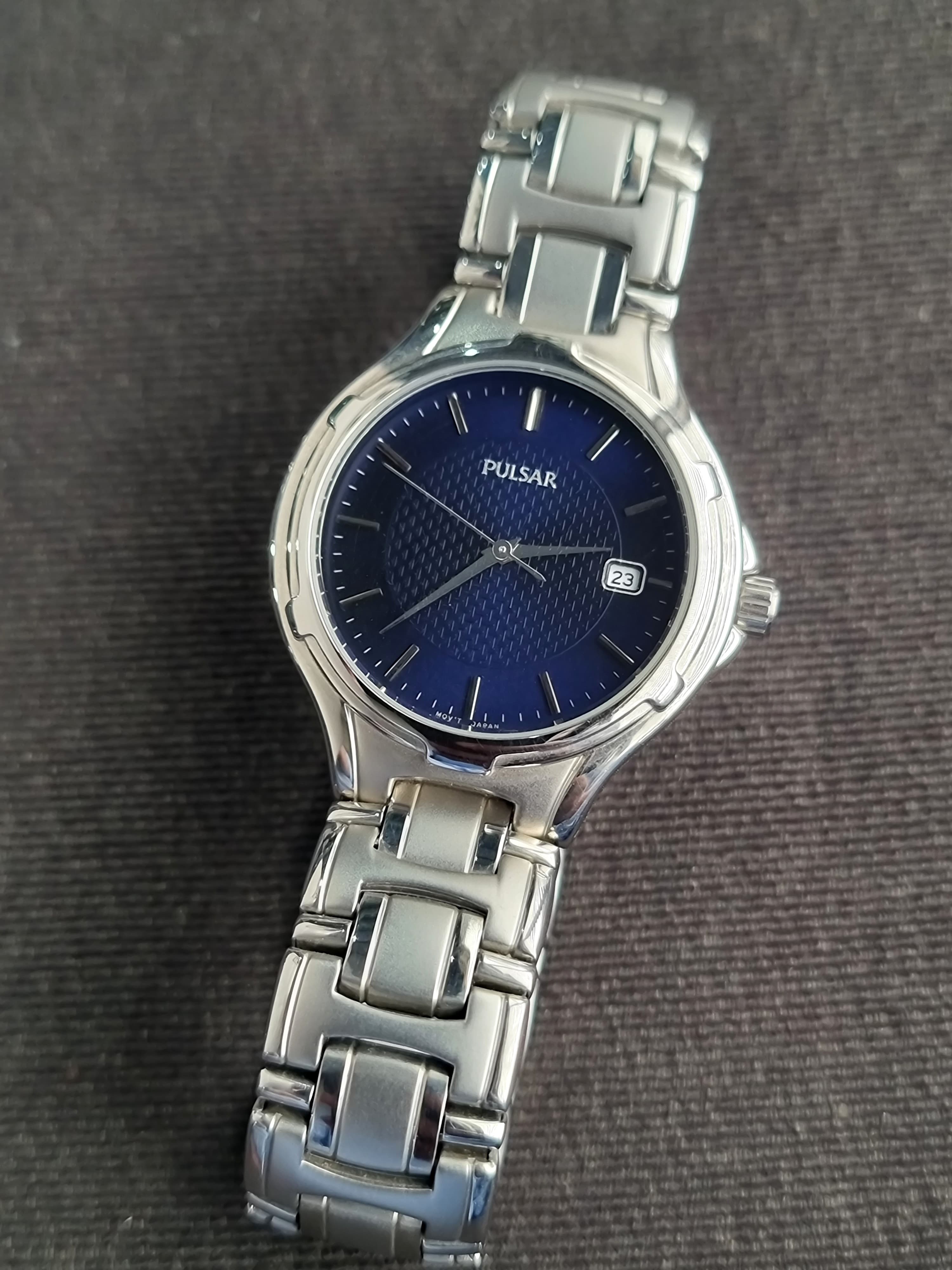 Pulsar Sub Brand Of Seiko Blue dial 35mm Dial Quartz Watch