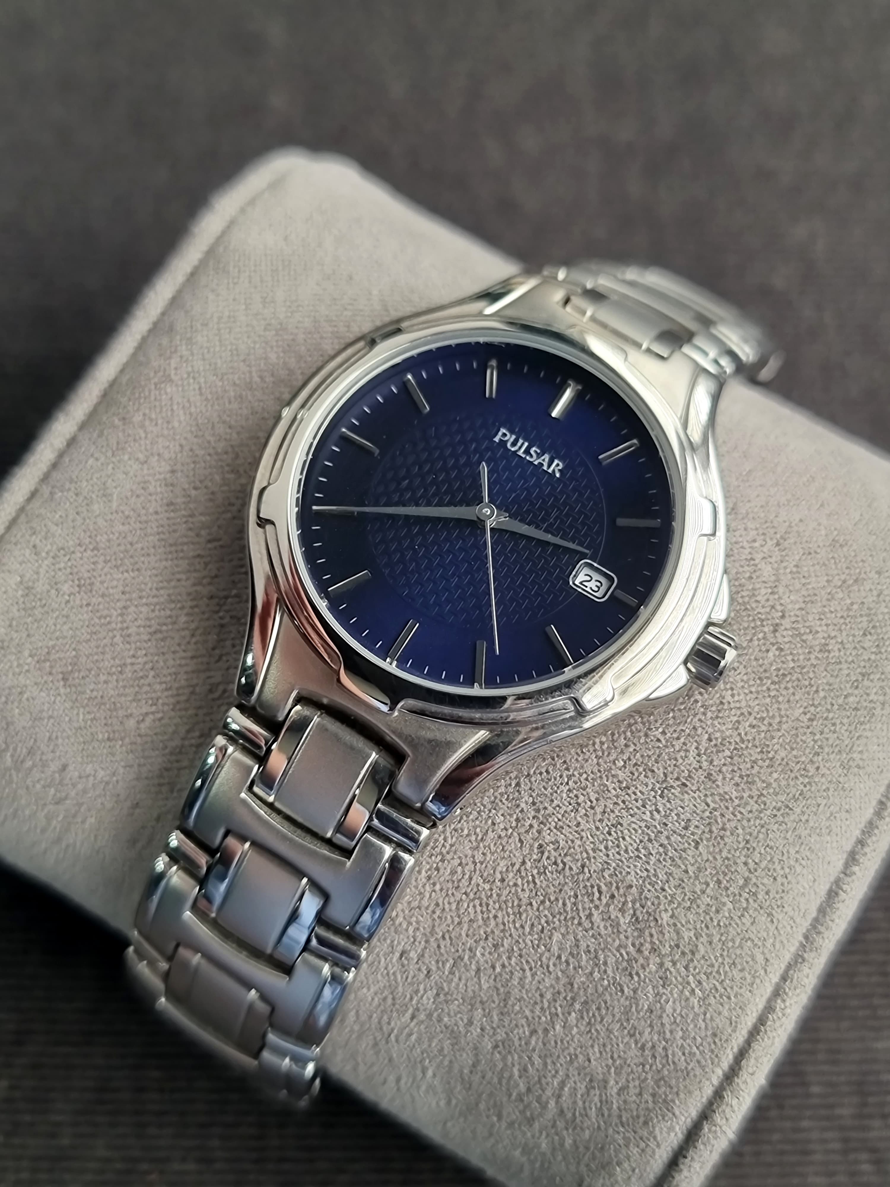 Pulsar Sub Brand Of Seiko Blue dial 35mm Dial Quartz Watch