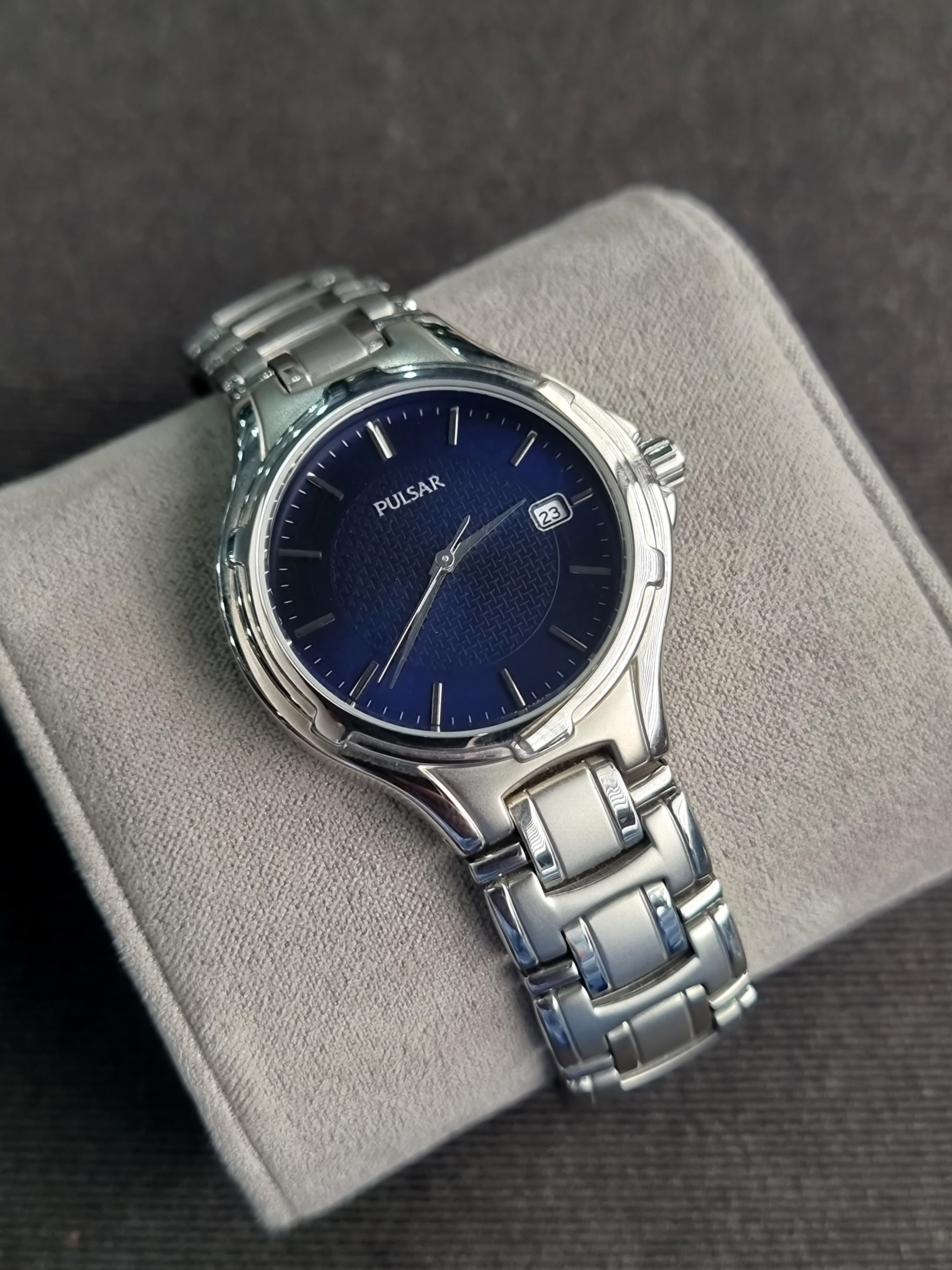 Pulsar Sub Brand Of Seiko Blue dial 35mm Dial Quartz Watch