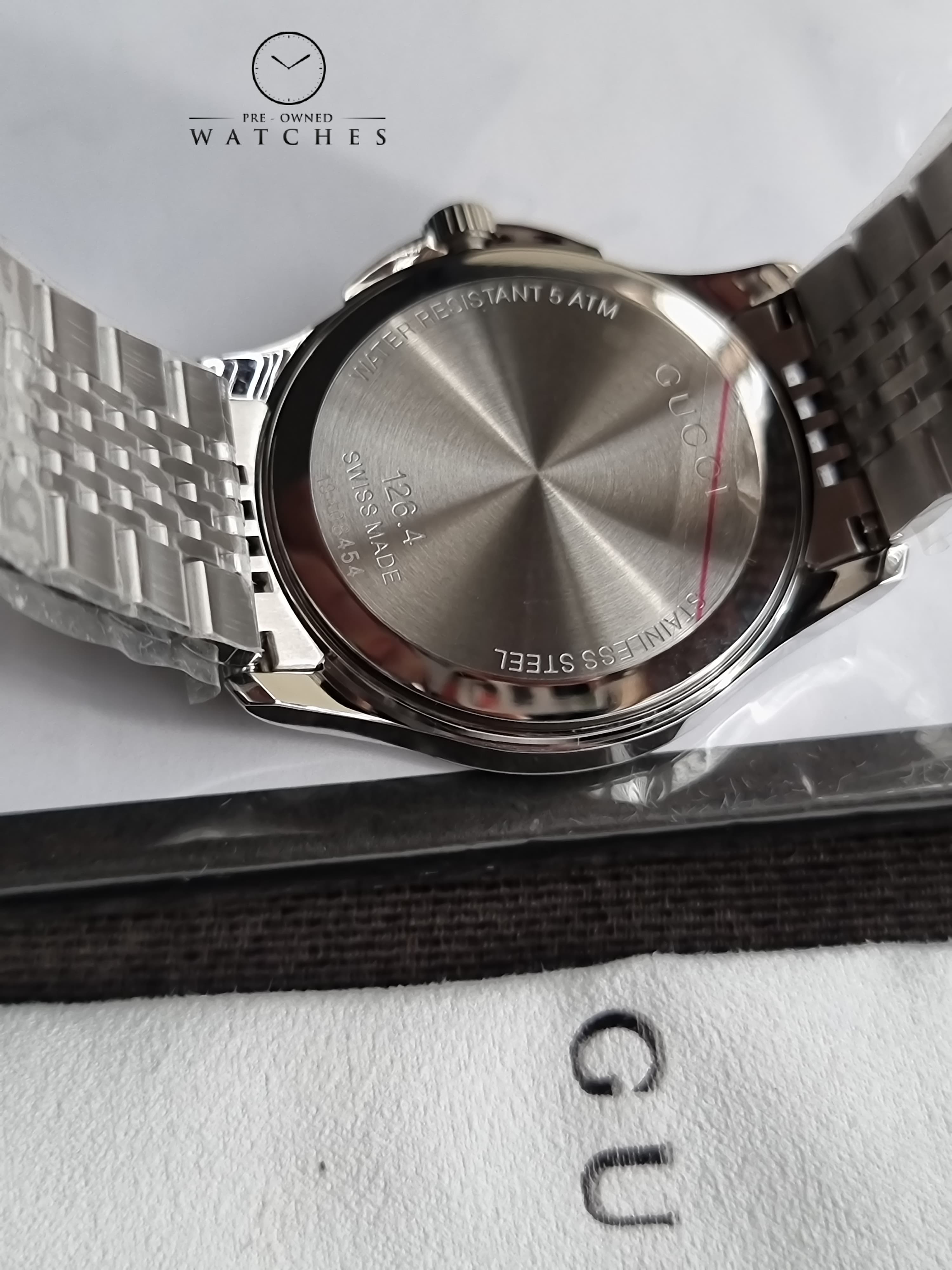 Gucci Men’s Analog Quartz Stainless Steel Brown Dial 38mm Watch YA126406