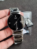 Rado Centrix Two-tone Ceramic Strap Black Dial Automatic Watch for Gents - R30941702