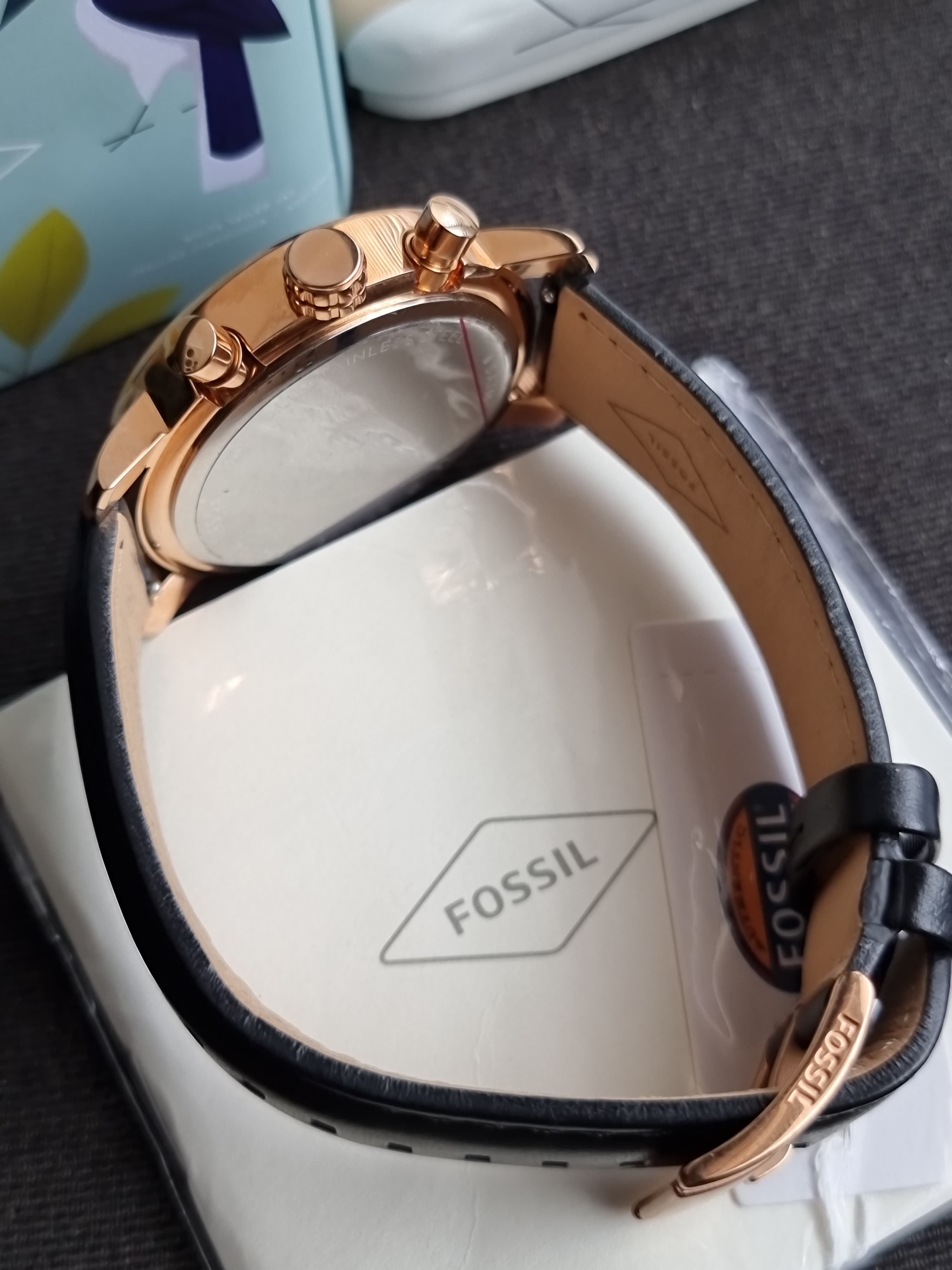 Fossil Analog Black Dial Men's Watch-BQ1008