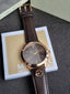 Michael Kors Slim Runway Three-Hand Chocolate Leather Watch Mk7489