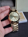 Michael Kors Women’s Analog Stainless Steel Gold Dial 42mm Watch MK3512