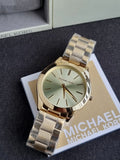 Michael Kors Women’s Analog Stainless Steel Gold Dial 42mm Watch MK3512