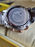 Invicta 1204 Mens Rose Gold Bezel Chronograph Watch