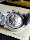Invicta 1204 Mens Rose Gold Bezel Chronograph Watch