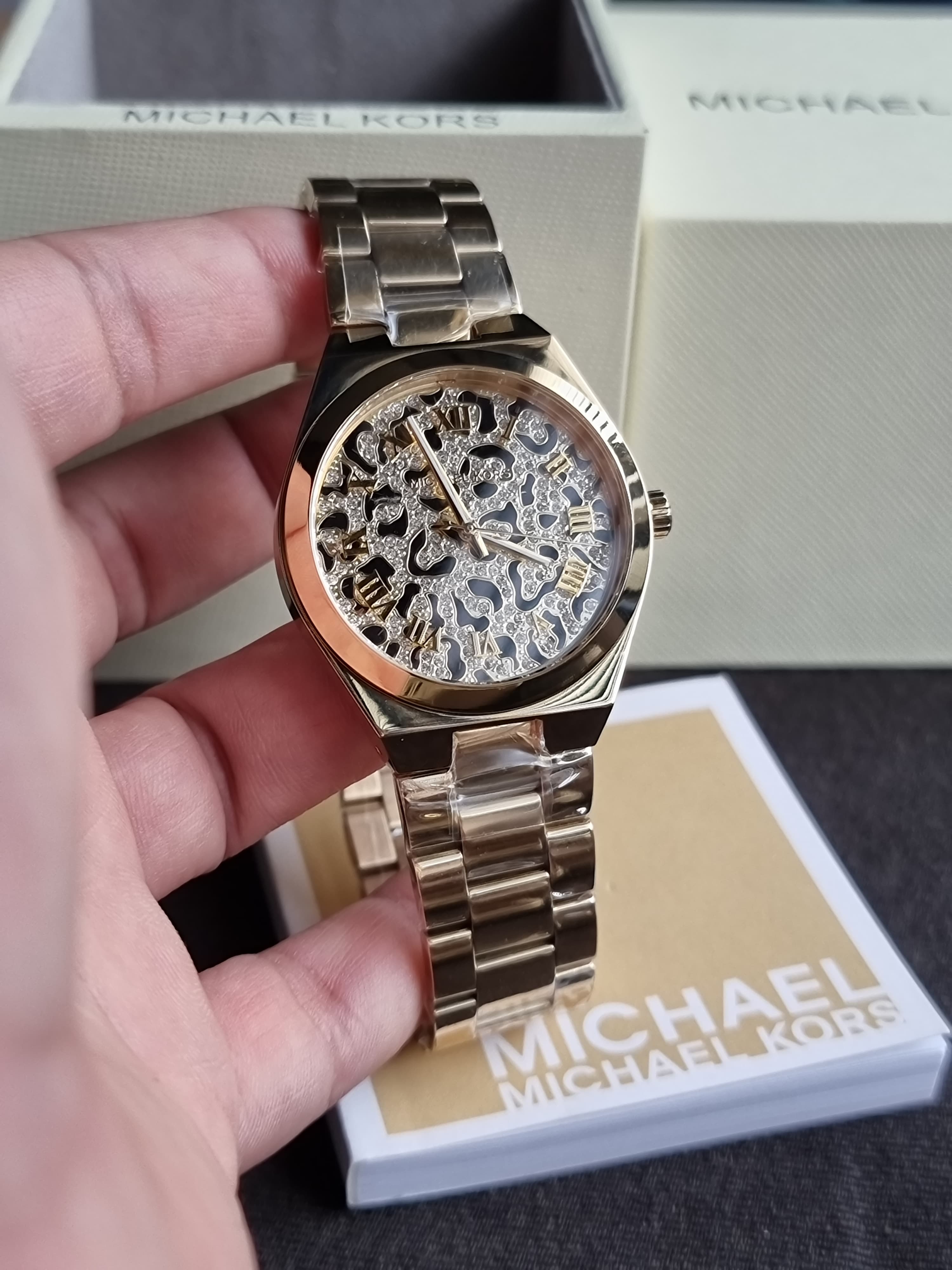 Michael Kors Lennox Gold Tone Analogue Watch MK7500