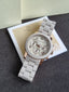 Michael Kors Runway Chronograph Grey Dial Grey Silicone Strap Watch For Women - MK7386