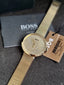 BOSS Analogue Quartz Watch for Women Praise Collection with Gold Colored Stainless Steel Mesh Bracelet - 1502659