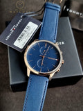 Tommy Hilfiger Analogue Multifunction Quartz Watch for Men with Navy Blue Leather Strap - 1710405