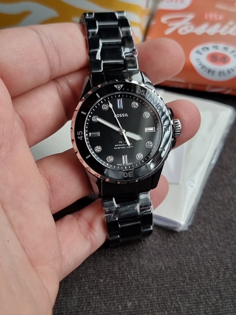FB-01 Three-Hand Black Ceramic Watch