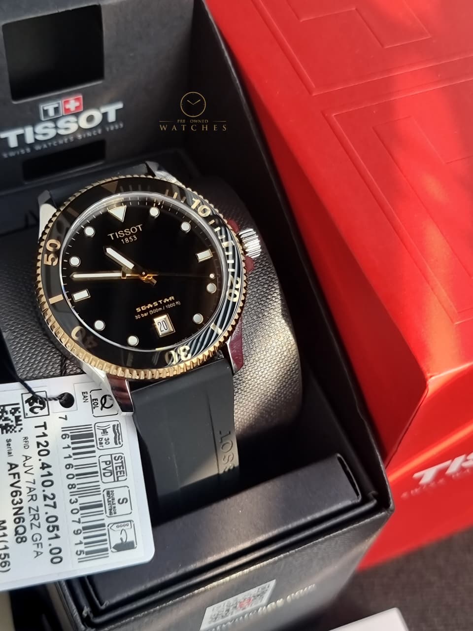 TISSOT Men’s Swiss Made Quartz Black Silicone Strap Black Dial 40mm Watch T120.410.27.051.00