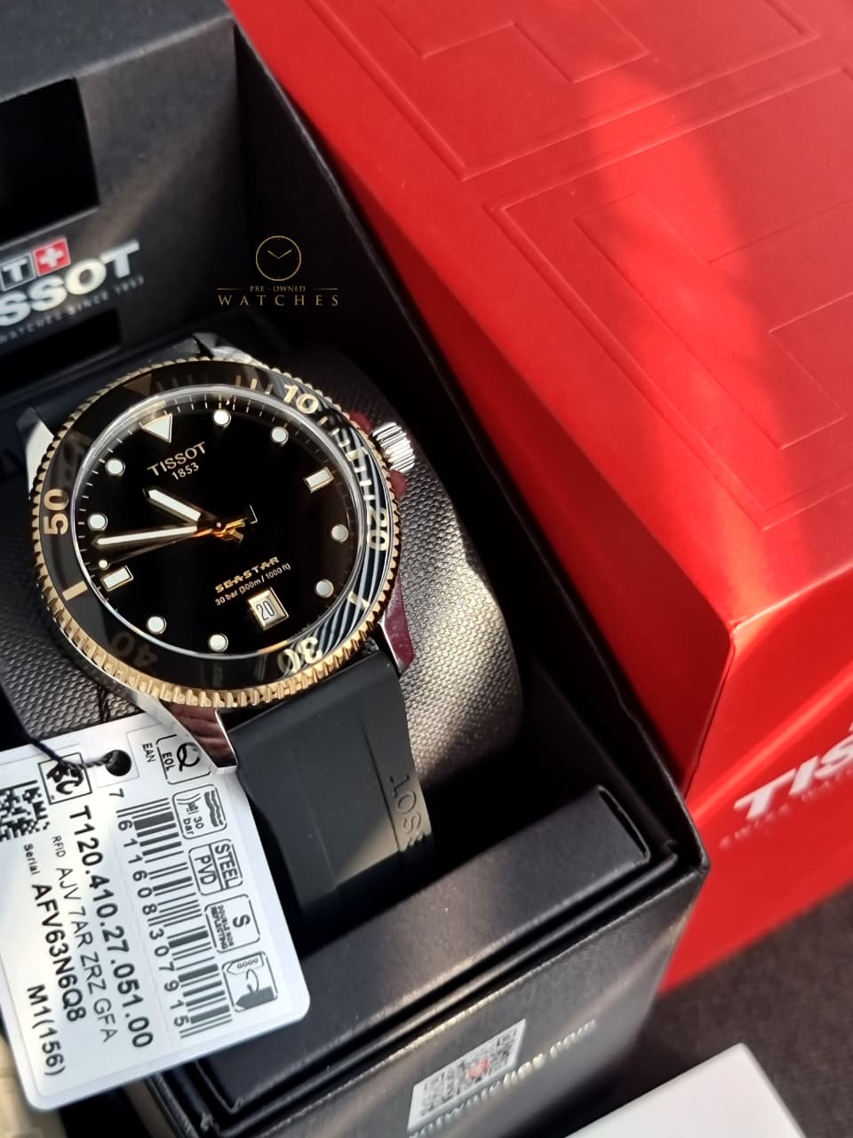 TISSOT Men’s Swiss Made Quartz Black Silicone Strap Black Dial 40mm Watch T120.410.27.051.00