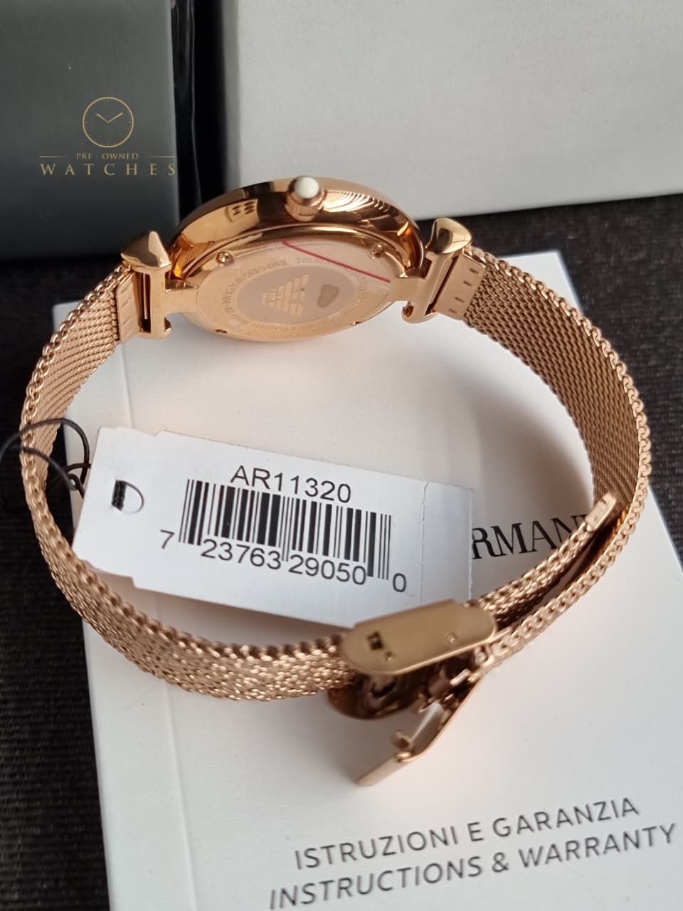 Emporio Armani Women’s Analog Stainless Steel Mother of Pearl Dial 32mm Watch AR11320