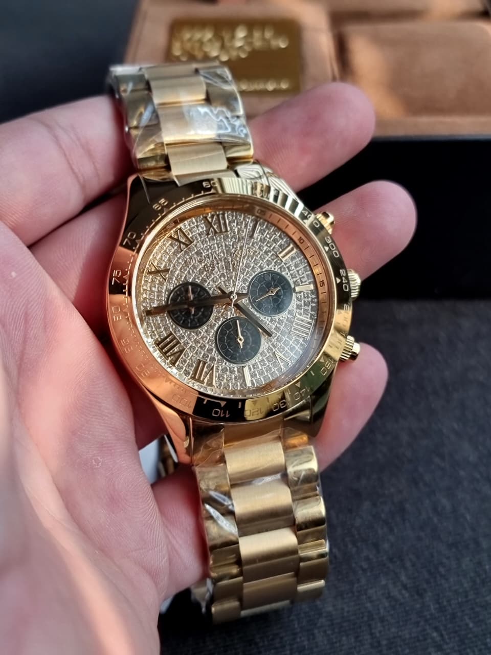 MICHAEL KORS Gold Layton Glitz Watch MK5830