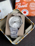 Fossil Women's Scarlette Quartz Stainless Steel Three-Hand Watch, Color: Silver (Model: ES5300)