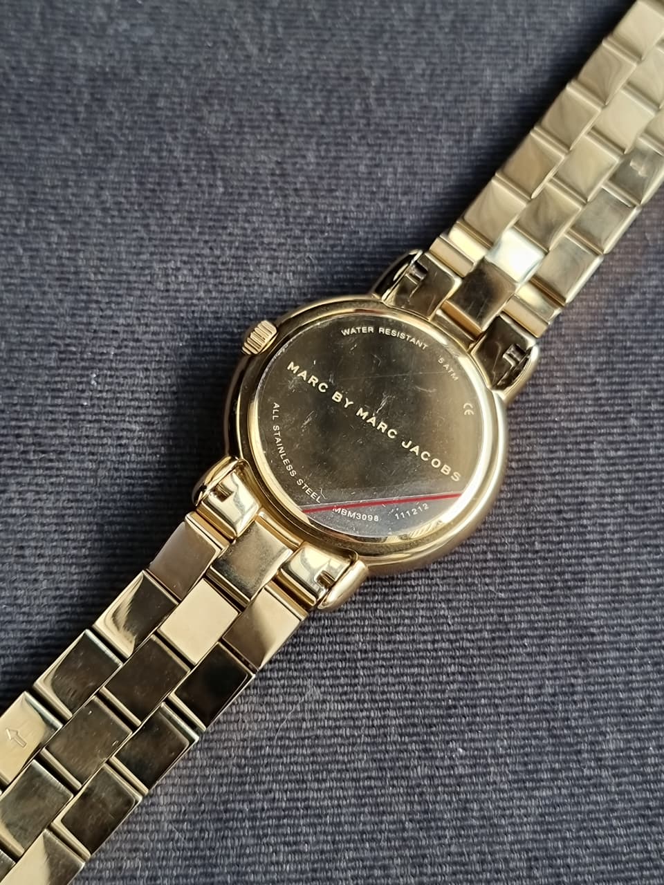 MARC JACOBS MARCI GOLD TONE,STAINLESS STEEL LINK BRACELET WATCH MBM3098
