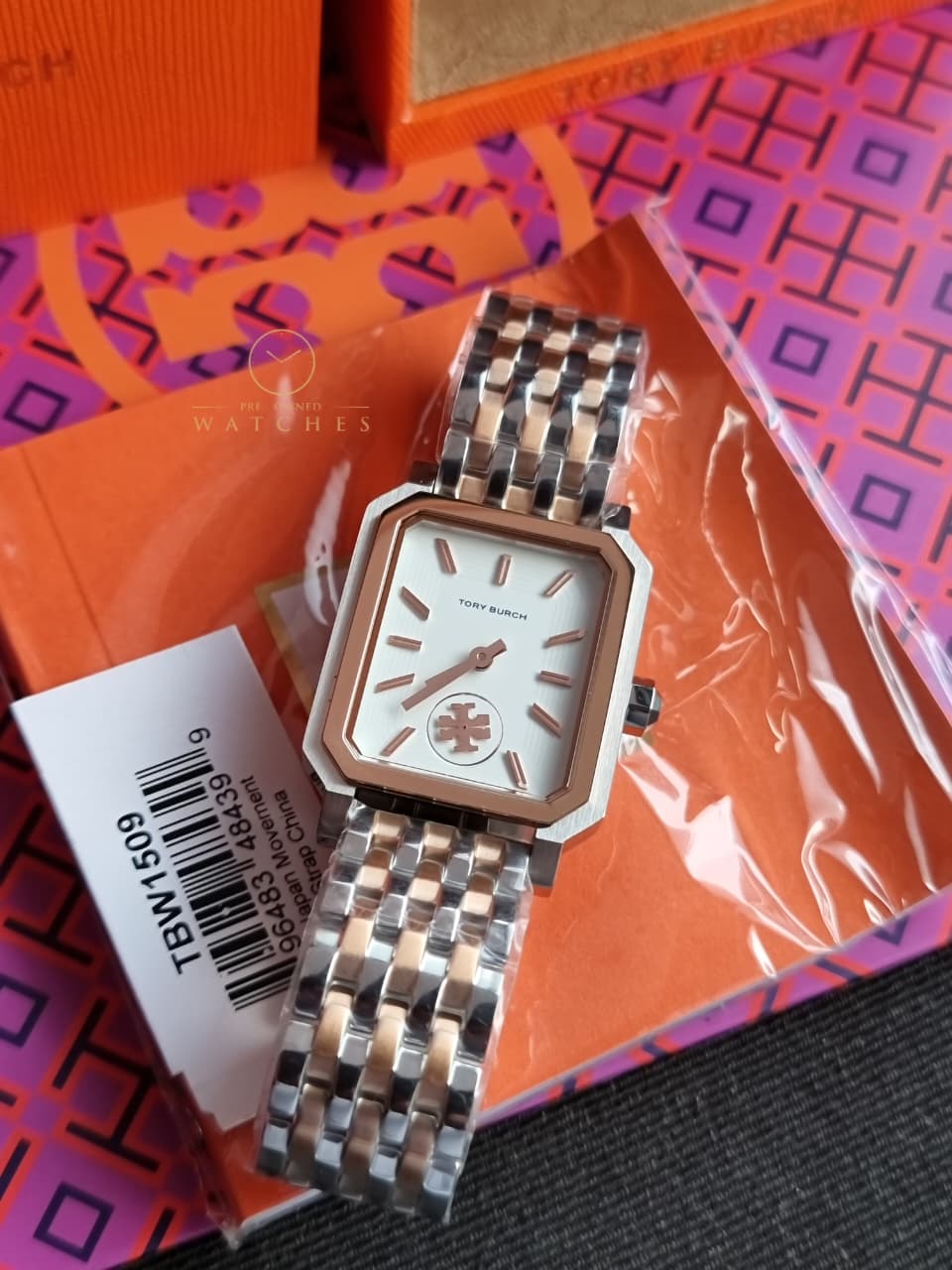 Tory Burch Robinson Two-tone Stainless Steel Ivory Dial Quartz Watch for Ladies - TBW1509