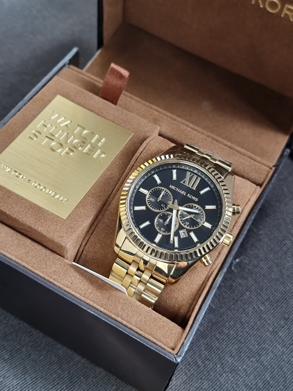 Michael Kors Men’s Chronograph Stainless Steel Black Dial Watch MK8286