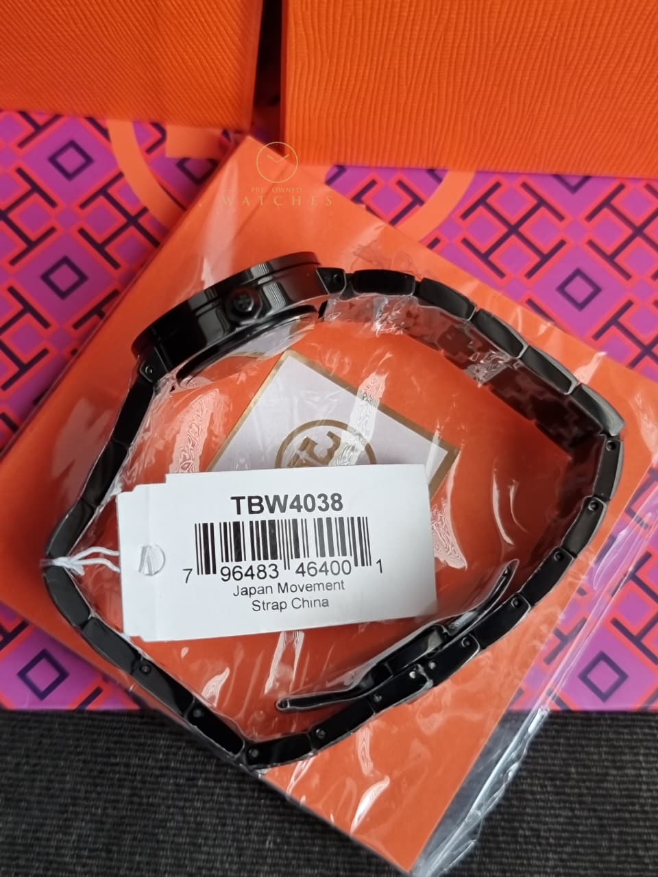 Tory Burch Reva Black Stainless Steel Black Dial Quartz Watch for Ladies - TBW4038