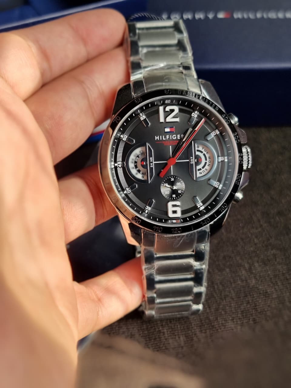 Tommy Hilfiger Men’s Quartz Stainless Steel Black Dial 46mm Watch 1791472