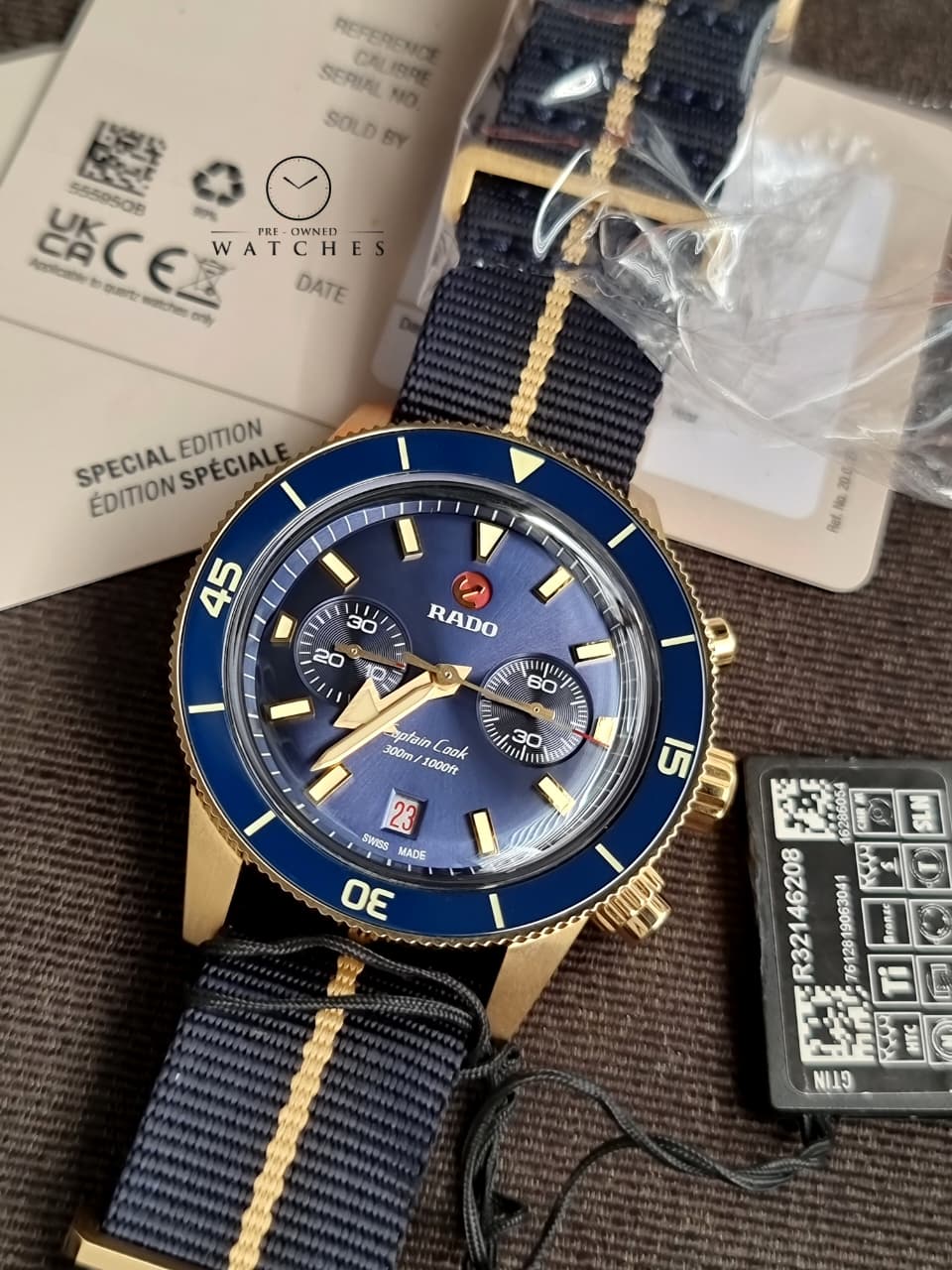 Rado Captain Cook Automatic Chronograph Bronze Blue Dial Men's Watch R32146208