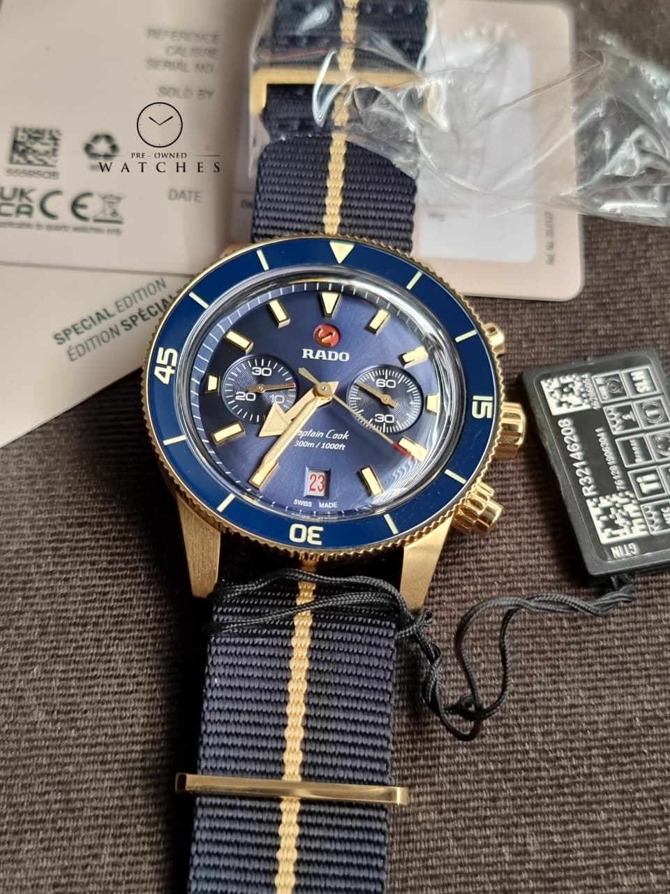 Rado Captain Cook Automatic Chronograph Bronze Blue Dial Men's Watch R32146208