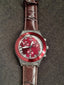 Swatch Swiss Made Maroon Dial 43mm Dial Quartz Watch