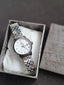Binger white dial Silver Chain Automatic Ladies Watch
