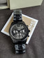 Michael Kors Lexington Chronograph Black Stainless Steel Watch mk9154 (Without tag)