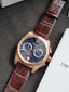 Emporio Armani Men’s Quartz Brown Leather Strap Blue Dial 43mm Watch AR11563