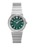 Versace Grace Silver Stainless Steel Green Dial Quartz Watch for Ladies - VEVH00920