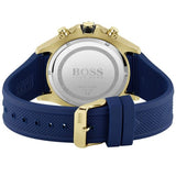 Hugo Boss Men’s Quartz Blue Silicone Strap Blue Dial 46mm Watch 1513822