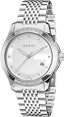Gucci G Timeless Silver Dial Diamond Mens Watch YA126407