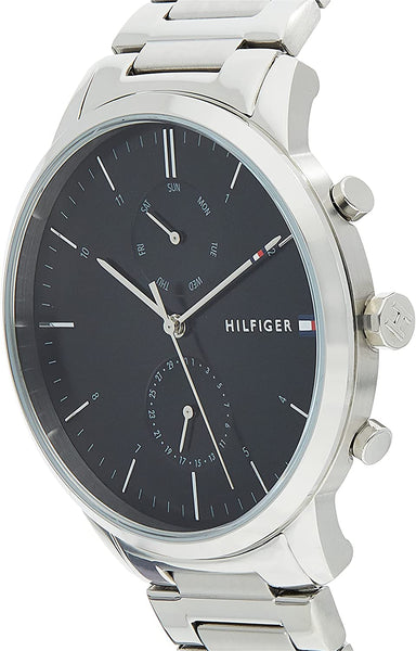 Tommy Hilfiger Quartz for Silver with Analogue Watch Men Multifunction