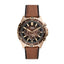 Fossil Men’s Chronograph Quartz Leather Strap Brown Dial 44mm Watch FS5867