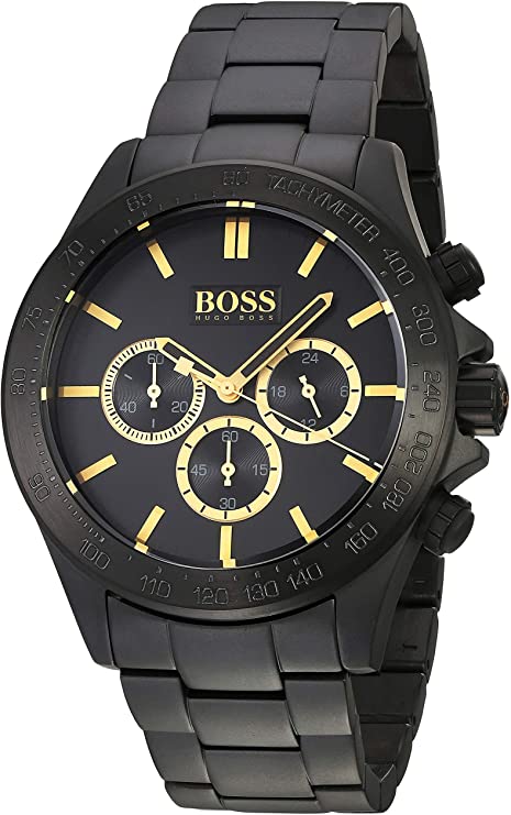 HUGO BOSS Ikon Chronograph Black Enamel Dial Men's Watch 1513278