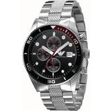 Emporio Armani Men's Black Dial Stainless Steel Band Watch - Ar5855, Analog Display, Japanese Chronograph Quartz Movement