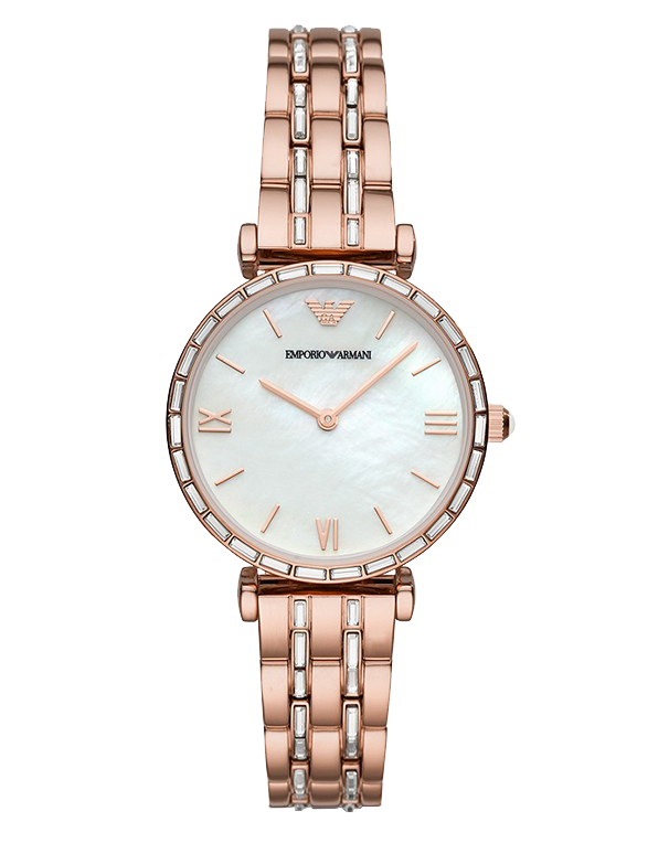 Emporio Armani Women’s Analog Stainless Steel Mother of Pearl Dial 32mm Watch AR11294