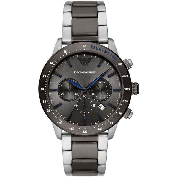 Emporio Armani Men s Quartz Stainless Steel Grey Dial 43mm Watch AR113