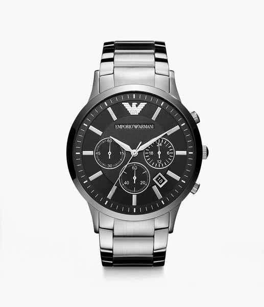 Emporio Armani Men s Quartz Stainless Steel Black Dial 46mm Watch AR2460