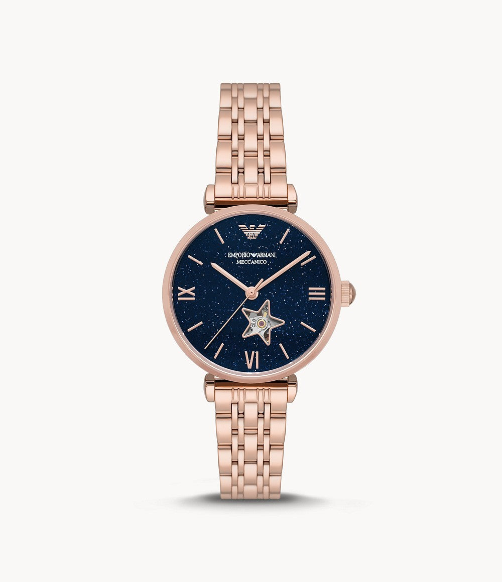 Emporio Armani Women’s Automatic Stainless Steel Blue Dial 34mm Watch AR60043