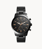 Fossil Townsman 44 mm Chronograph Black Stainless Steel Watch