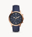 Fossil Men’s Chronograph Quartz Leather Strap Blue Dial 44mm Watch FS5454