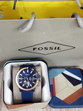 Fossil Bannon Multifunction Blue Silicone Watch BQ2498