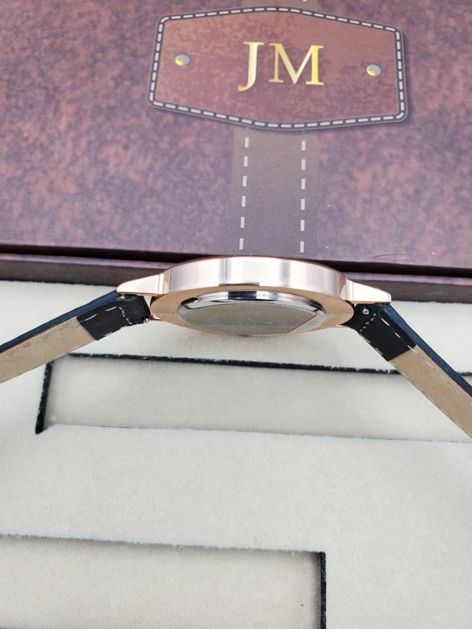 Jean Mortimer Multi-Coloured Dial With Leather Strap Men's watch