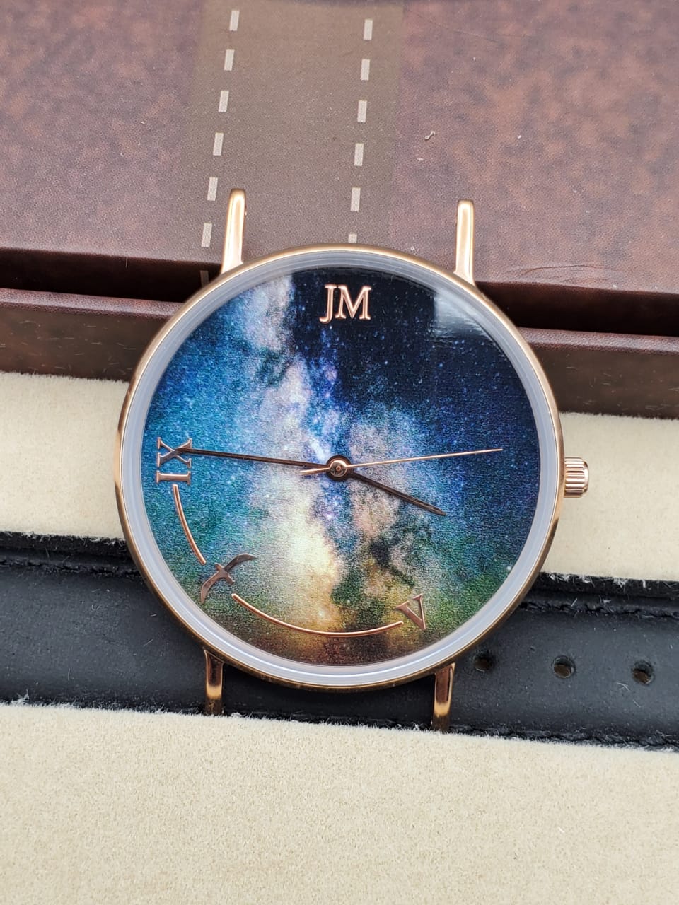 Jean Mortimer Multi-Coloured Dial With Leather Strap Men's watch