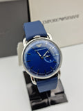 Emporio Armani Men’s Leather Strap Blue Dial 41mm Watch AR11335