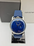 Emporio Armani Men’s Leather Strap Blue Dial 41mm Watch AR11335
